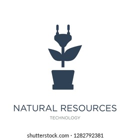 natural resources icon vector on white background, natural resources trendy filled icons from Technology collection, natural resources vector illustration
