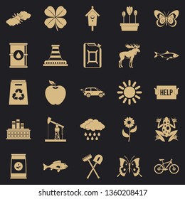 Natural resources icons set. Simple set of 25 natural resources vector icons for web for any design