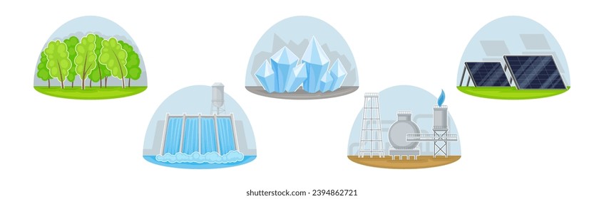 Recursos naturales del conjunto de vectores terrestres y terrestres