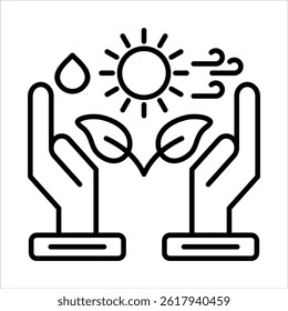 natural resources outline icon vector illustration