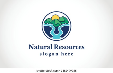 Natural Resources Park Logo Design Vector Icon Symbol Illustration.