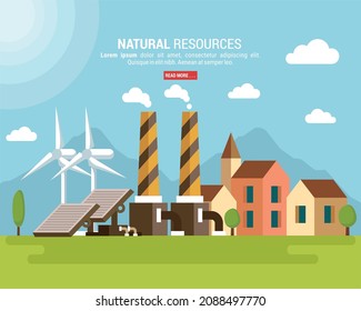 Natural Resources and Renewable Energy Vector