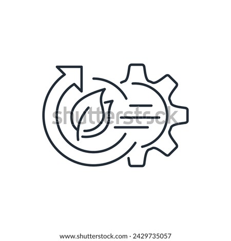 Natural restoration, recovery  process.Vector linear icon isolated on white background.