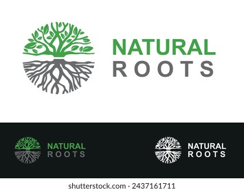 Natural Roots Vector Logo for your business