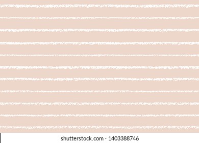 Natural, rose beige and white striped rectangle background. Seamless textured straight stripes. Crayon, chalk hand drawn thin streaks, bars, lines, pinstripes. Light brown, skin color endless texture.