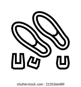 vector de icono de línea elastómero de goma natural. signo de elastómero de goma natural. símbolo de contorno aislado ilustración negra