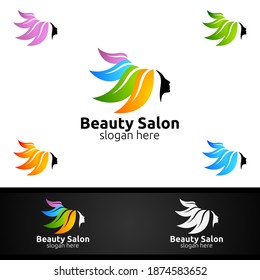 Natural Salon Fashion Logo for Beauty Hairstylist, Cosmetics, or Boutique 