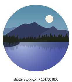 
Natural scene of starry sky with full moon
