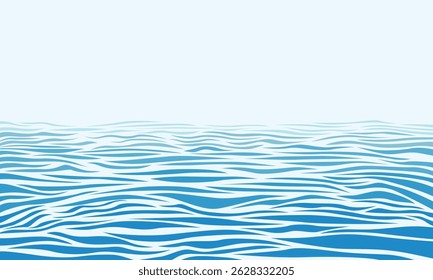 Natural scenery background of blue sea water surface