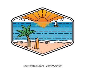 natural scenery in the frame illustration