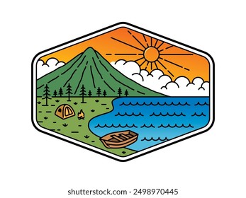 natural scenery in the frame illustration