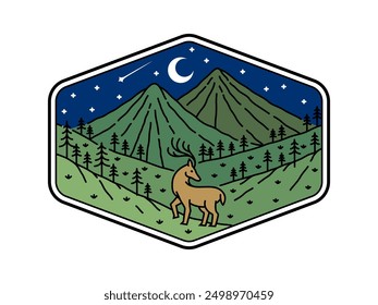 natural scenery in the frame illustration