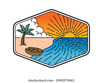 natural scenery in the frame illustration