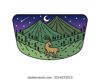 natural scenery in the frame illustration