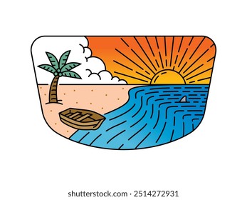 natural scenery in the frame illustration