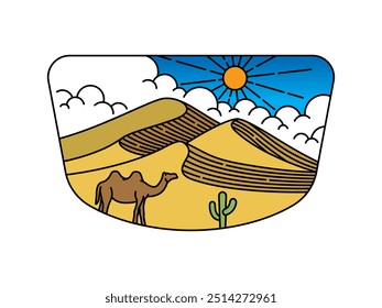 natural scenery in the frame illustration