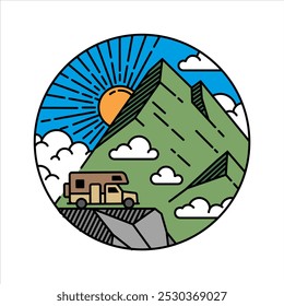 natural scenery in the frame illustration
