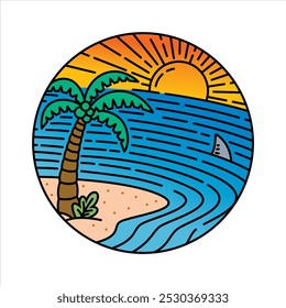 natural scenery in the frame illustration