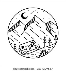 natural scenery in the frame illustration