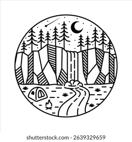natural scenery in the frame illustration