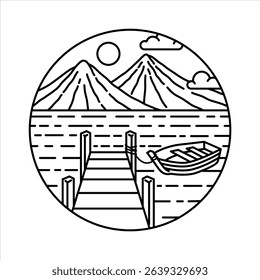 natural scenery in the frame illustration