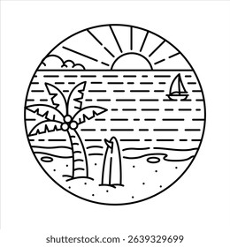 natural scenery in the frame illustration