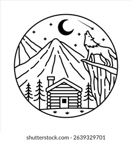 natural scenery in the frame illustration
