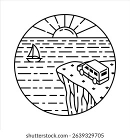 natural scenery in the frame illustration