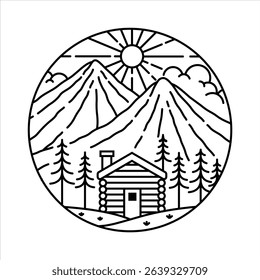 natural scenery in the frame illustration