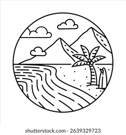 natural scenery in the frame illustration