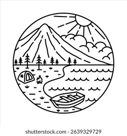 natural scenery in the frame illustration