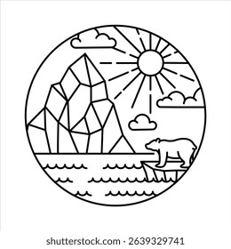 natural scenery in the frame illustration