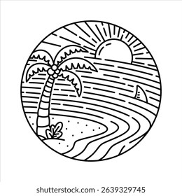 natural scenery in the frame illustration