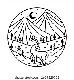 natural scenery in the frame illustration