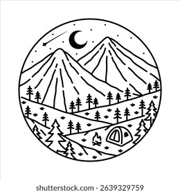 natural scenery in the frame illustration