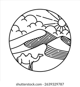 natural scenery in the frame illustration