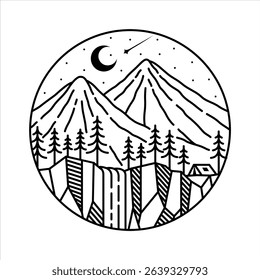 natural scenery in the frame illustration