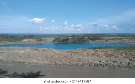 natural scenery in gold mines in Indonesia