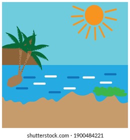 Icono de escenario natural ilustración de diseño vectorial