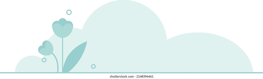 Natural Scenery With Plant Illustration Concept