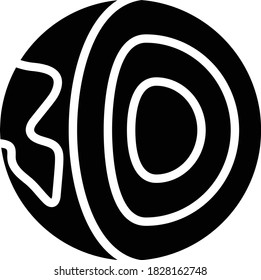 natural science concept, Geophysics vector icon design,