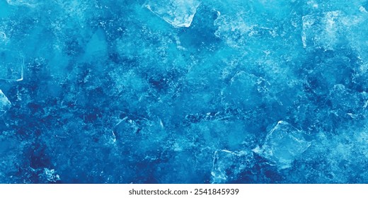 Natural scratched ice at the ice rink as texture. blue background. beautiful winter ice wallpaper. ice texture cracks baikal abstract background