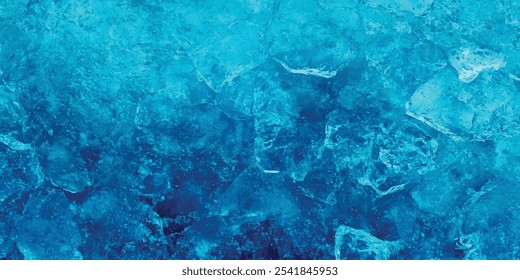 Natural scratched ice at the ice rink as texture. blue background. beautiful winter ice wallpaper. ice texture cracks baikal abstract background