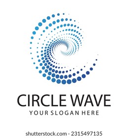 Natural sea waves icon logo illustration design