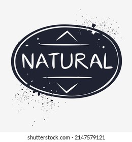 Natural seal stamp, Vector illustration.