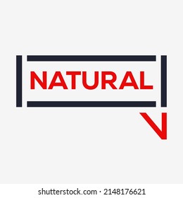 Natural seal stamp, Vector illustration.