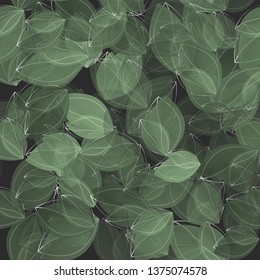 Natural seamless background / pattern. Trendy leaf ornament.