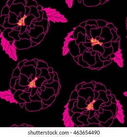 Natural Seamless Pattern Background from Tagetes Flowers Vector Illustration EPS10