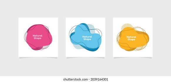 Natural shape graphic design element