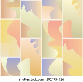 formas naturales establecen el patrón en colores degradados